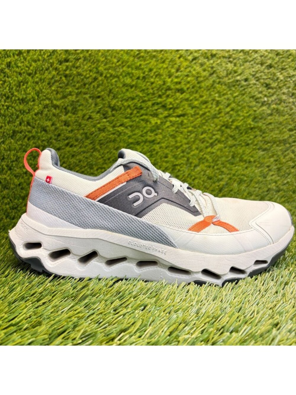 On Cloudhorizon Mens Size 8.5 Gray Orange Athletic Running Hiking Shoes Sneakers
